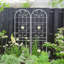 Ensemble de 4 treillis de jardin en métal 86,7 "x 19,7" antirouille pour plantes grimpantes-115361861