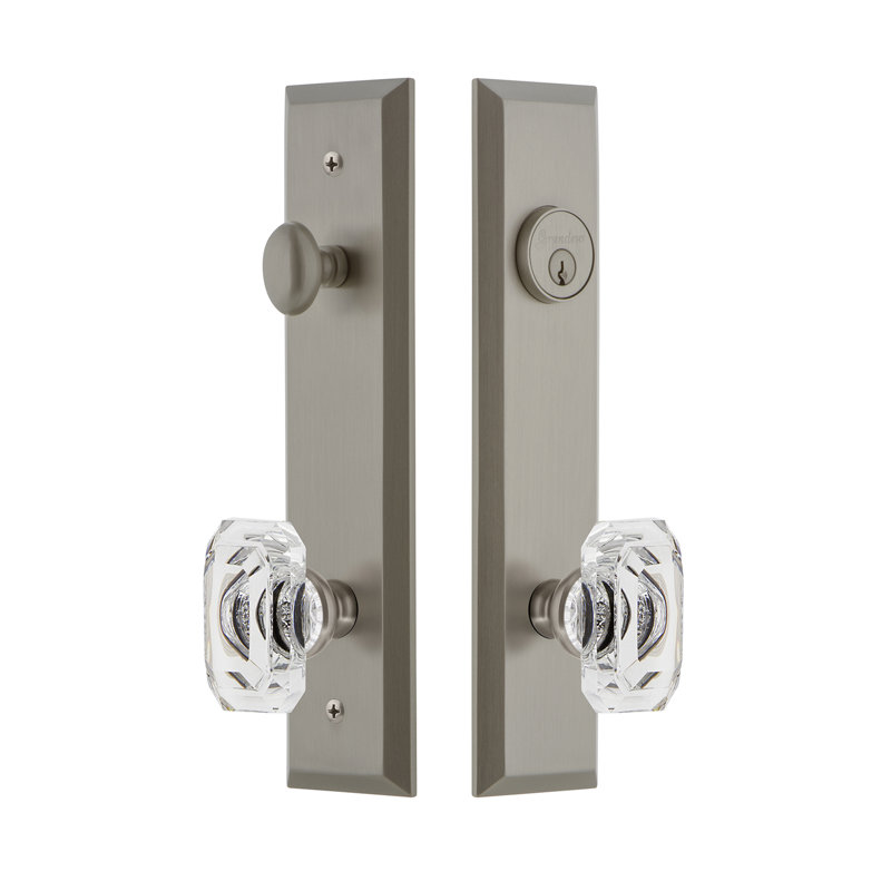 Ensemble d'entrée complet Fifth Avenue, Nickel satiné, 2,375 po