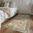 Myshawn Dua Distressed Border Brown Gray Beige Machine Washable Area Rug-1771649803