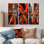 Orange, néon noir, Casinos Nirvana I - Collection moderne de 3 impressions sur toile
