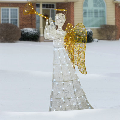 The Holiday Aisle® 5' Lighted White Angel