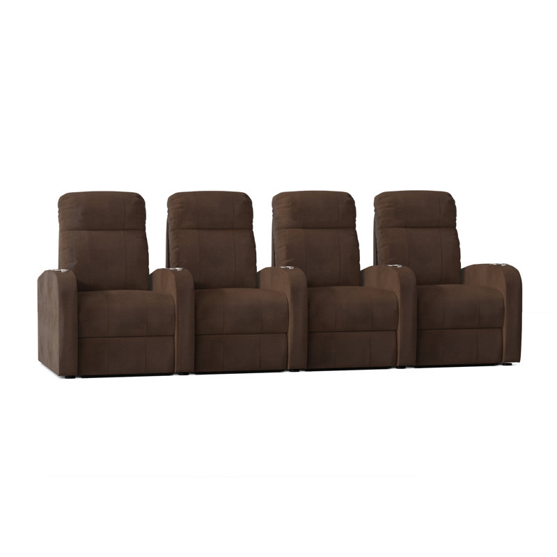 Rangée de sièges de cinéma maison (rangée de 4), Java Smartsuede, Électrique