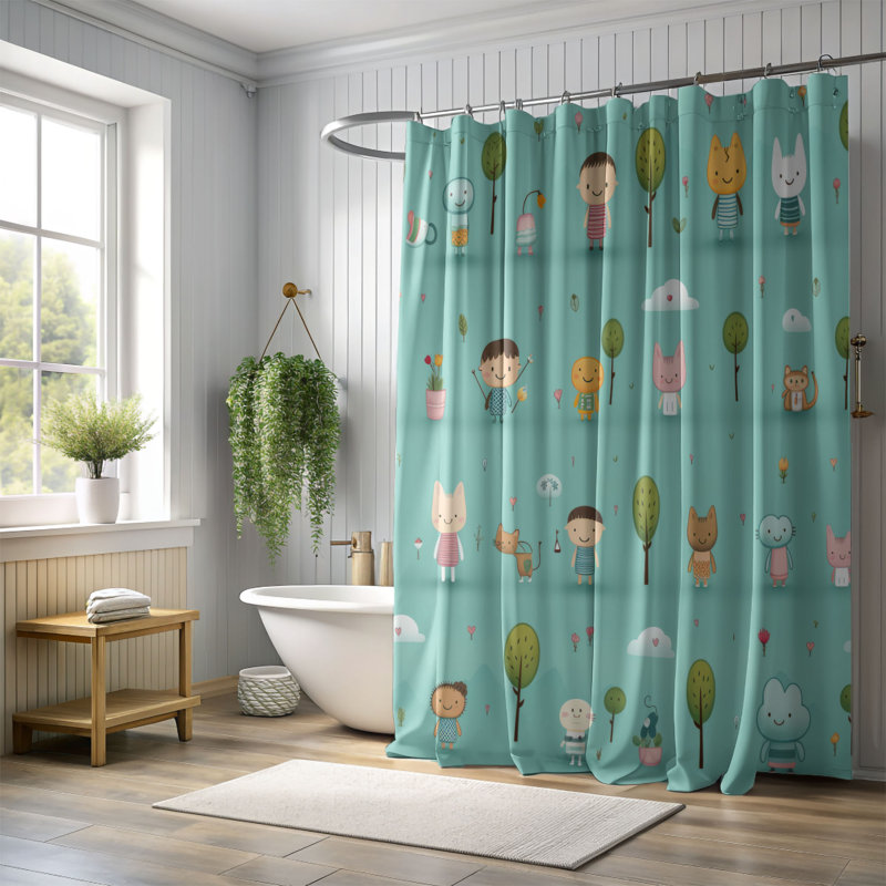 Rideau de douche Lived Pals - Premium, H 74 po x l 71 po
