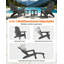 Chaise pliante Adirondack d'extérieur réglable avec repose-pieds et 2 porte-gobelets Chaise de patio réglable à 5 niveaux pour pelouse, piscine, patio, gris foncé-699918063