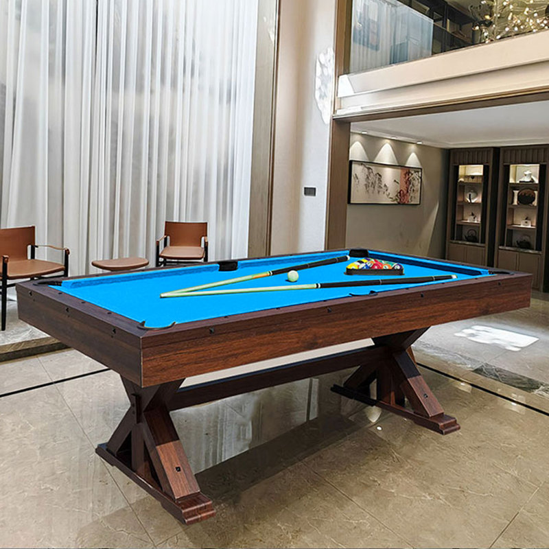 Table de billard multifonctionnelle en marbre trois-en-un, Bleu