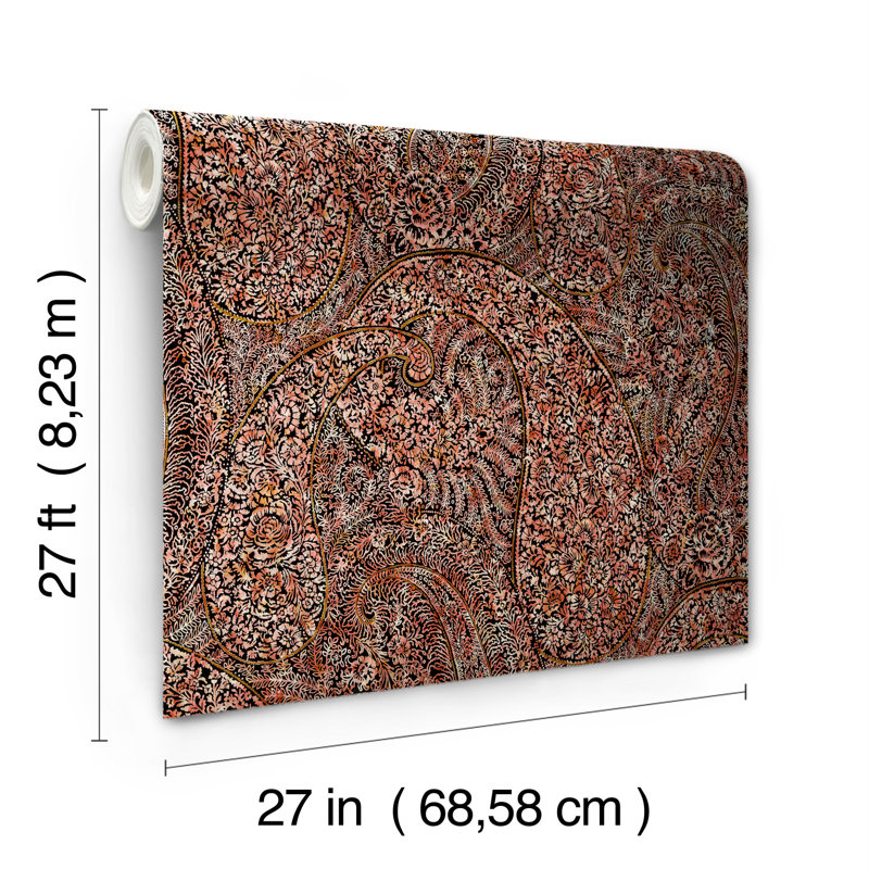 Papier peint cachemire Kashmir Dreams, Rouge