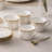Noritake Trefolio Gold Set of 4 Cups, 7-1/2 oz.