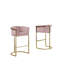 Tabouret de bar Maebelle en velours 29 po (Chaise simple)-1366281456-1366281457