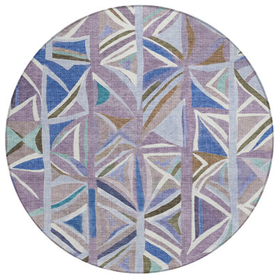 Machine Washable Indoor/Outdoor Boruta ACN2253 Geometric Rug