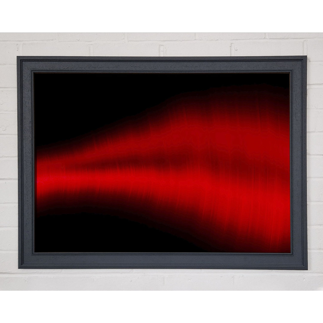 Gerahmtes Wandbild Red Sound Waves