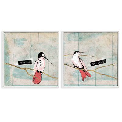 «Dream Believe Hummingbird Branch», ensemble de 2 giclées par Jace Gray