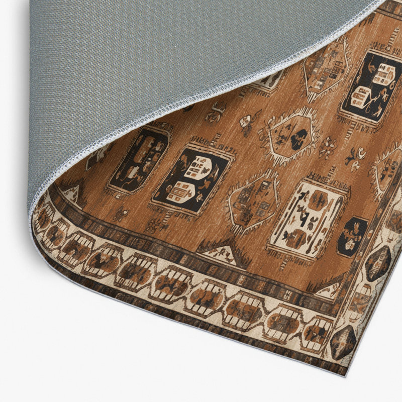 Tapis turc intérieur et extérieur brun, Rectangle 9 pi x 12 pi
