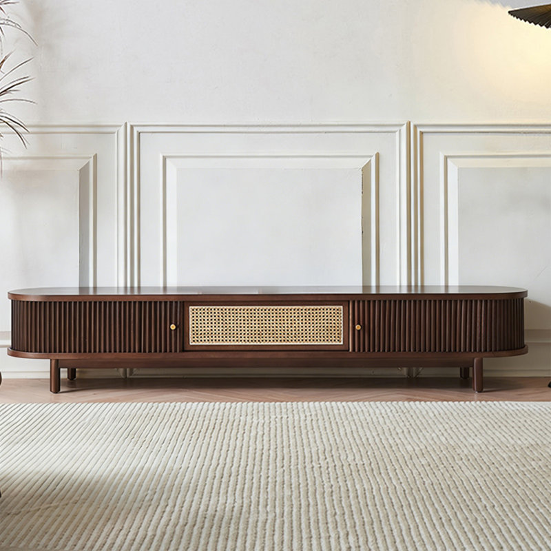 Meuble télé Modern, 14.96" H x 70.87"L x 16.54"W, Nut-Brown