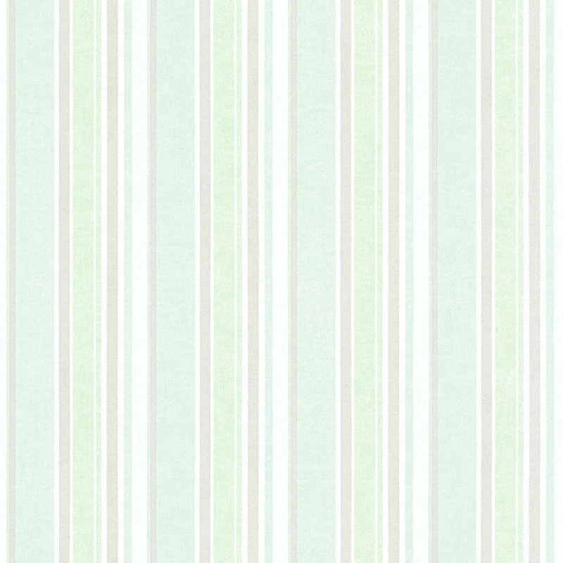 non-woven wallpaper | pattern wallpaper, strip wallpaper | blue, gray, white 10,05 X 0,53 M, Grey/Green/White
