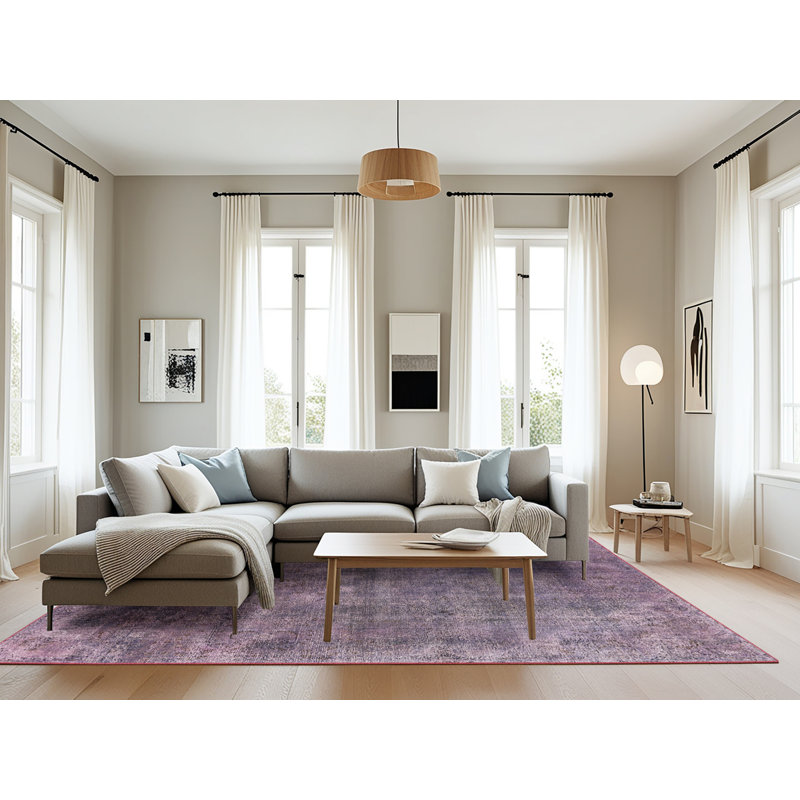 Tapis oriental rose / gris, Rectangle 8 pi x 10 pi