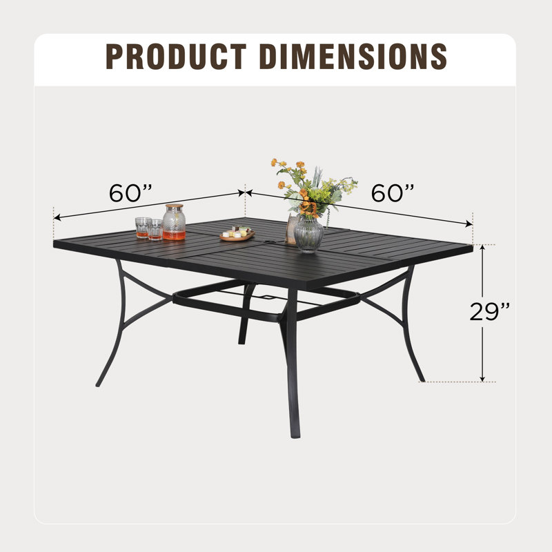 Ensemble de salle à manger d'extérieur 9 pièces avec chaises coussinées 9 pièces