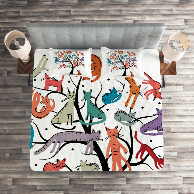 Polyester Coverlet, King Bedspread + 2 Shams
