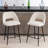 Kiyanni Upholstered 26.8" Boucle Counter Stool with Metal Frame-2100593012