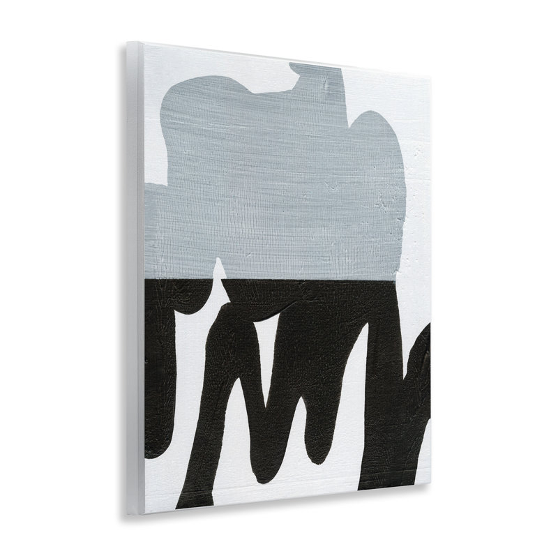 Art mural opaque noir et gris par Jodi Fuchs