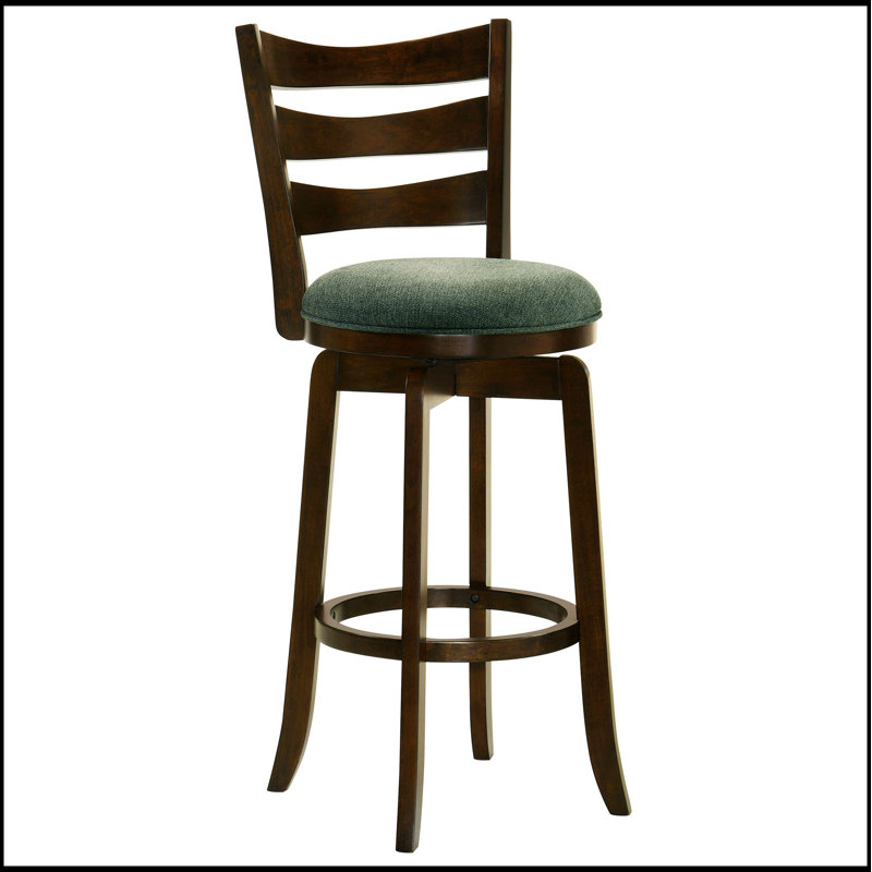 Chaise de bar pivotante en bois vert Fenster Hunter, alliant élégance, confort et durabilité pour les bars modernes