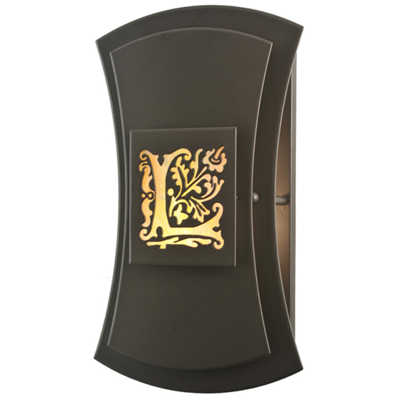 Applique murale encastrée 1 lumière à intensité variable brun foncé et ambre Gea, 1 x ampoule à culot moyen 60 W