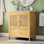 Meuble-lavabo 30 po en bambou avec lavabo simple Farmhouse