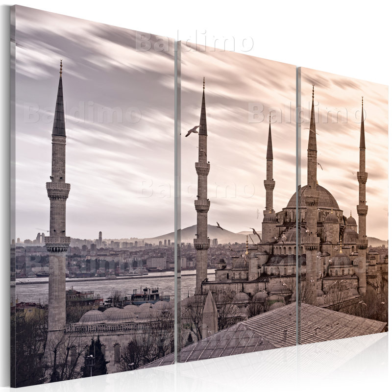 Inspiration From Near East 3 Piece Wall Art Set on Canvas, 80cm H x 120cm W