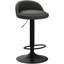 Mettawa Swivel Upholstered Iron and Faux Leather Adjustable Height Bar Stool with Iron Frame-1881590803