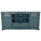 80 inch Traditional Solid Wood Sliding Barn Door TV Stand