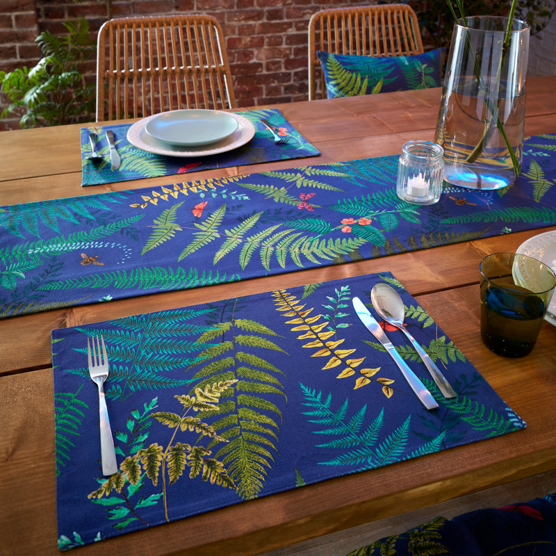 Aldrena Cotton Blend Floral Rectangle Placemat