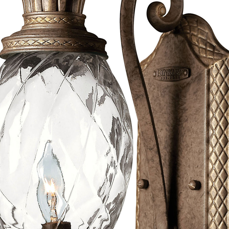 Pearl Bronze 1-Light Wall Sconce with Clear Optic Shade