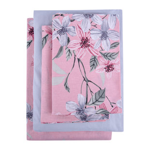 100% Cotton Percale Floral Sheet Set
