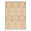 Tapis floral brun clair / ivoire lavable à la machine avec envers antidérapant-790789375