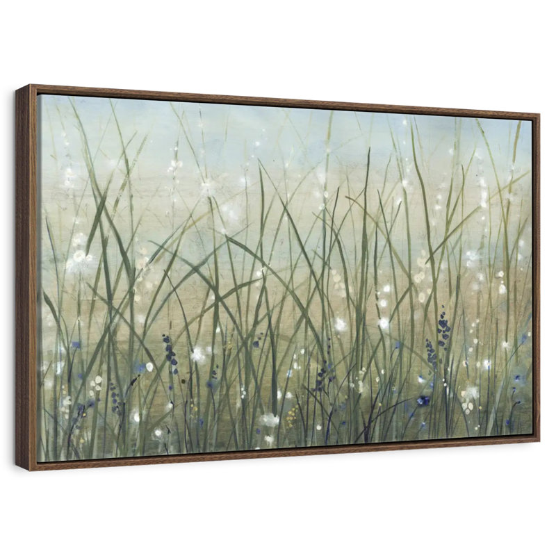 Meadow Bliss II, 19 po x 13 po, Cadre flottant noyer
