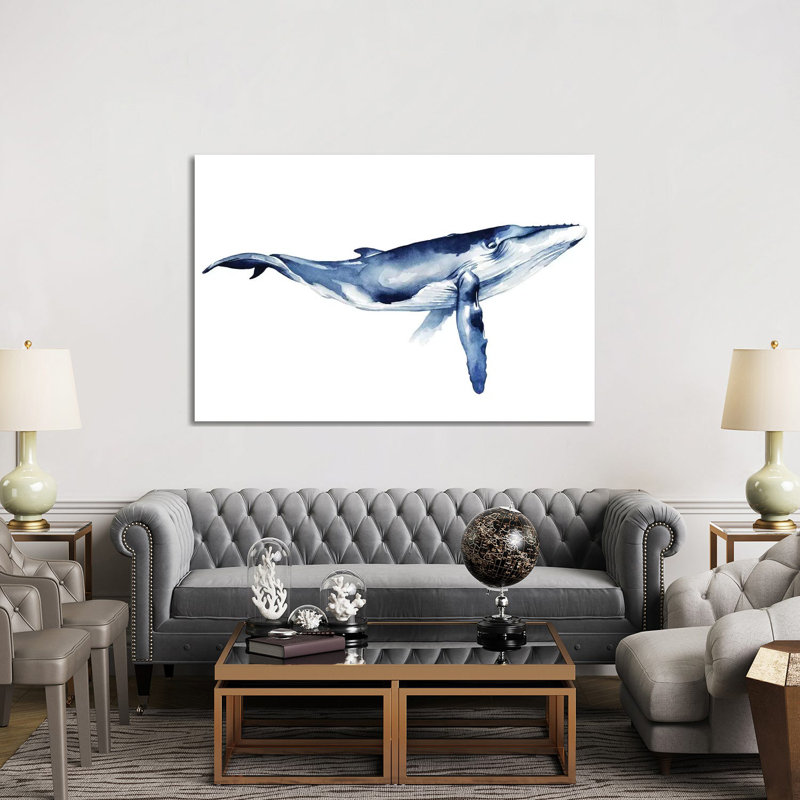 Whale Portrait I by Grace Popp - Wrapped Canvas Painting, 152.5 cm H x 101.5 cm W
