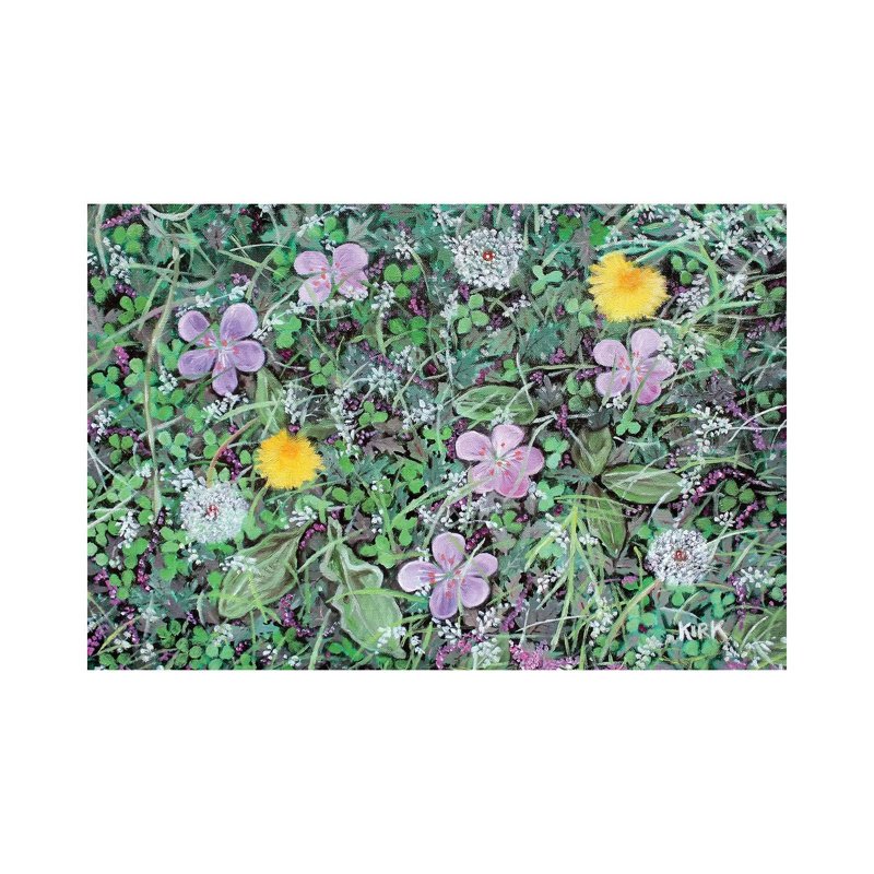 Dandelions And Clover by Jerry Lee Kirk - Wrapped Canvas Gallery-Wrapped Canvas Giclée, 20.32cm H x 30.48cm W