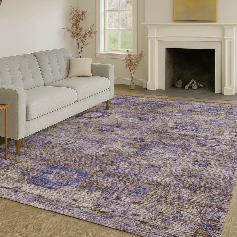 Machine Washable Indoor/Outdoor Chantille ACN2429 Traditional Rug, 2'6" x 3'10", Brown