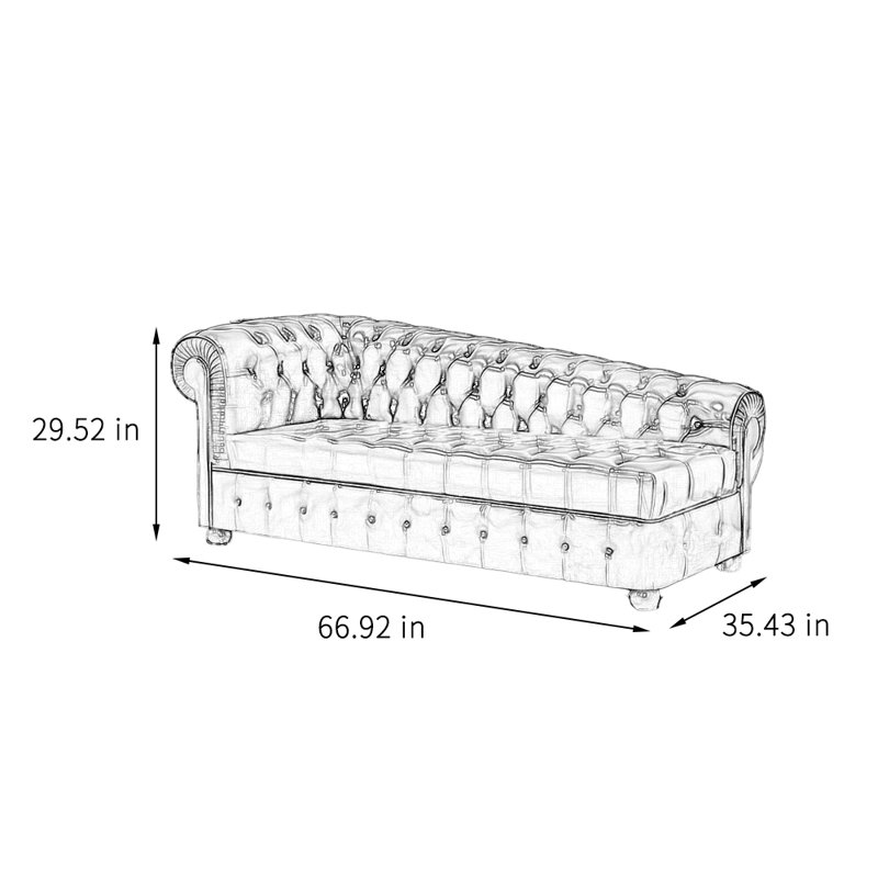 Chaise longue de loisir Neoclassical Home, Orienté à gauche (vu de face)