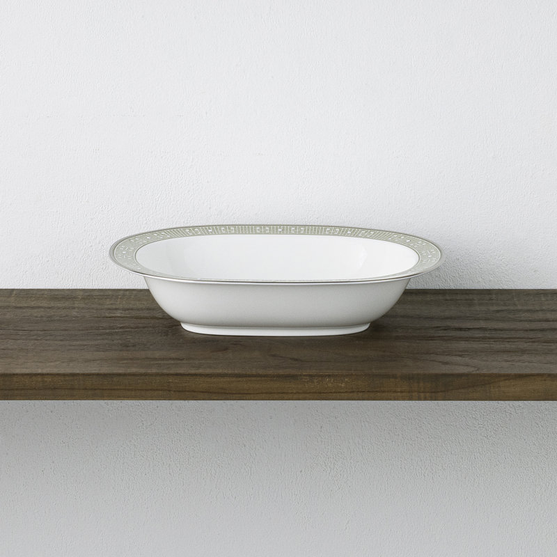Bol à légumes Noritake Infinity, 10 1/2 po, 24 oz, Vert / platine