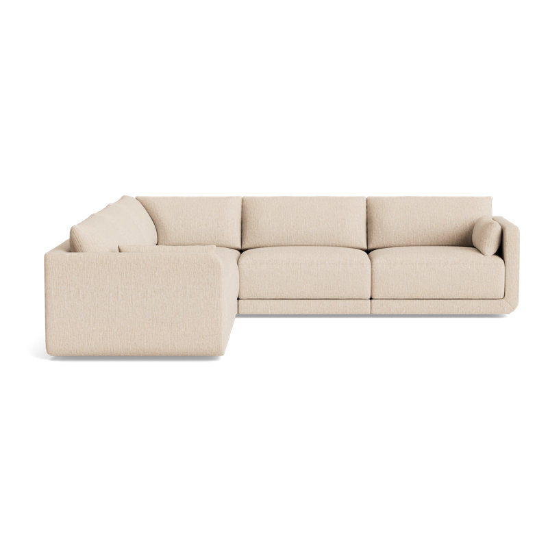 Eva Modular Sectional, Plush Woven - Tan