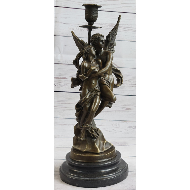 Figurine ange bronze Bursa «Psyché et Éros»