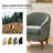 Berklie Modern Boucle Barrel Chair with Solid Wood Legs-421267082