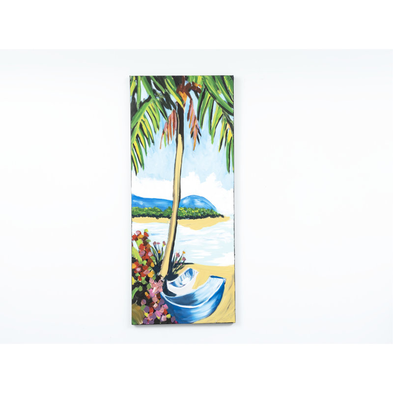 Art mural surdimensionné d'été sur toile 47 po x 19 po - Art peint à la main, magnificence
