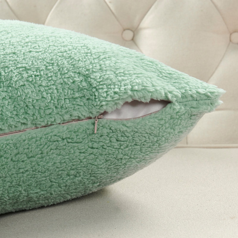 Housse de coussin Aspa, Turquoise blanchi