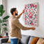 Pink Blooms Pattern Botanical - Wrapped Canvas-1200650180-1200650188