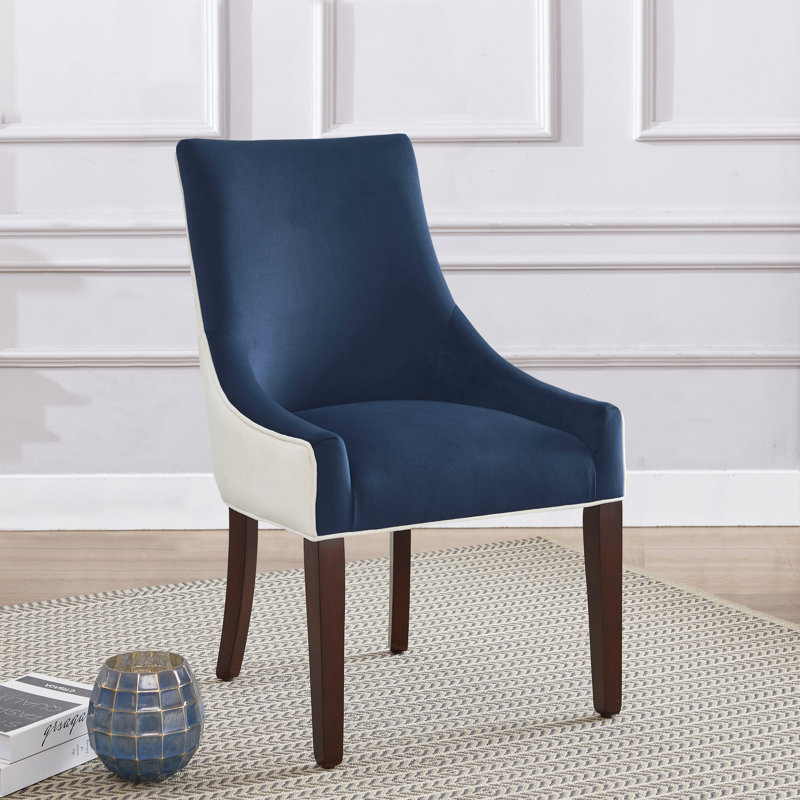 Chaise parsons rembourrée Eccleston, Bleu marine