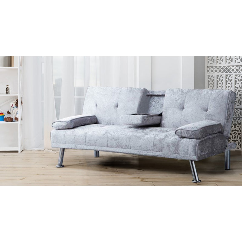 Halie 3 Seater Sofa Bed, Silver