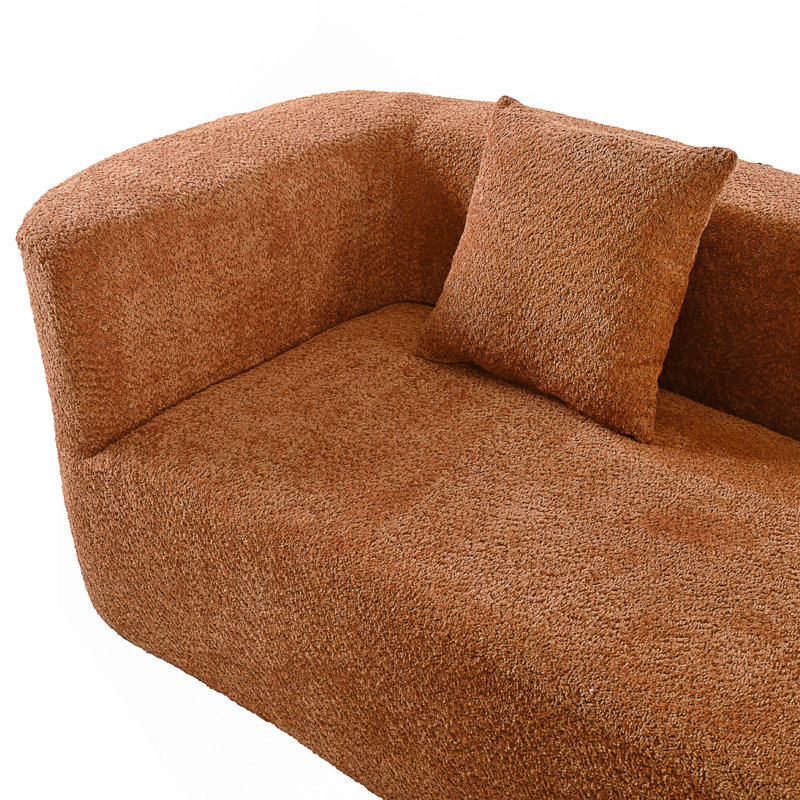 132" Modern Modular Sectional Sofa, Orange