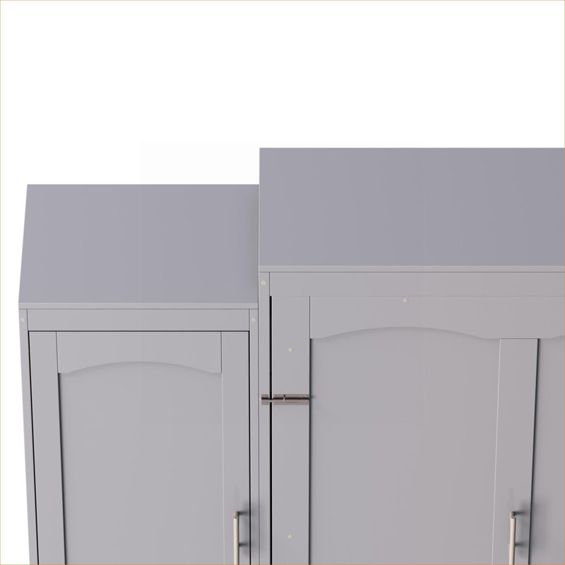 Lit escamotable escamotable pleine grandeur pour chambres d'amis et petits espaces, bois massif gris doux avec rangement intégré