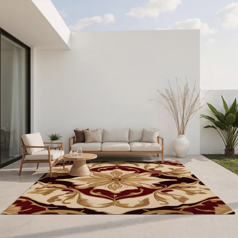 Tapis d'intérieur et d'extérieur Resplendent Aura, Rectangulaire 8 pi x 10 pi